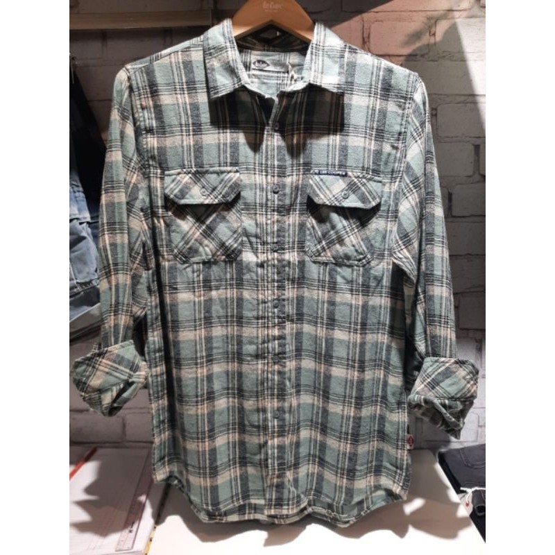 LEE COOPER - Kemeja Flanel Pria Lengan Panjang Size S-XXL Original