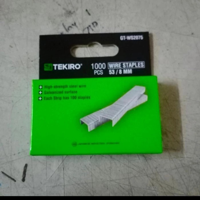 

For Sale Isi Staples Merk Tekiro 8 Mm ( 1000 Pcs ) Best Quality