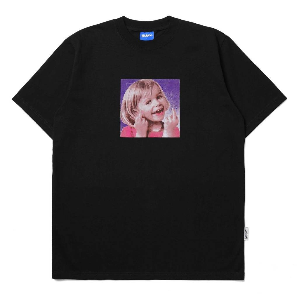 Promo Mega Sale 4.4 // Insurgent Club - Heavyweight Tshirt Kaos Smile F Black 16s