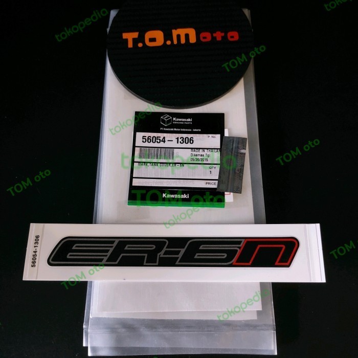 For Sale Mark Tank Cover Stiker Kawasaki Er6N Er6F Original Silver Merah Ready Stock