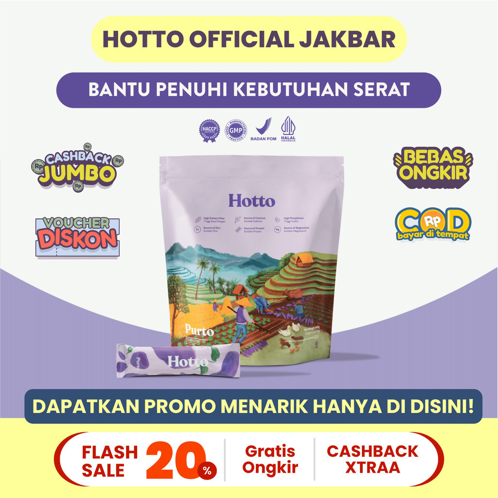 

Hotto Purto Official Shop Flash Sale Multigrain Minuman Original 100% BPOM & HALAL