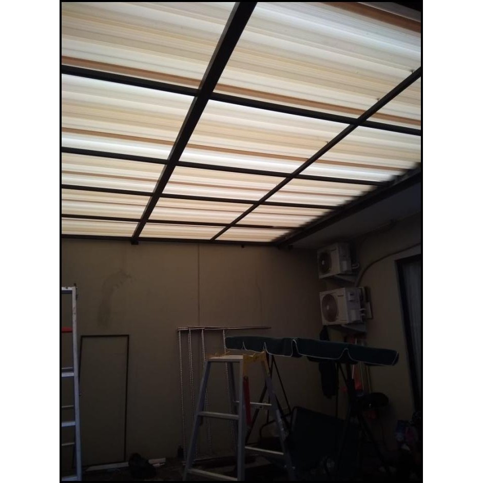 Alderon Transparan/Translucent Atap Twinwall Kanopi Per Meter