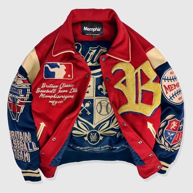 MEMPHIS ORIGINS VARSITY BRITAIN JACKET VARSITY MEMPHIS ORIGINAL