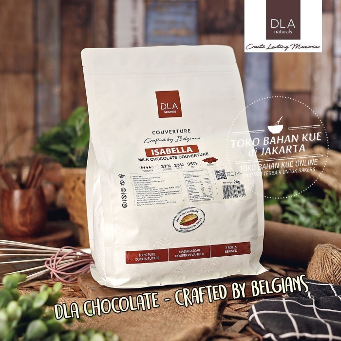 

Ready DLA Naturals ISABELLA 2kg ASLI Milk Chocolate Couverture Coin Coklat