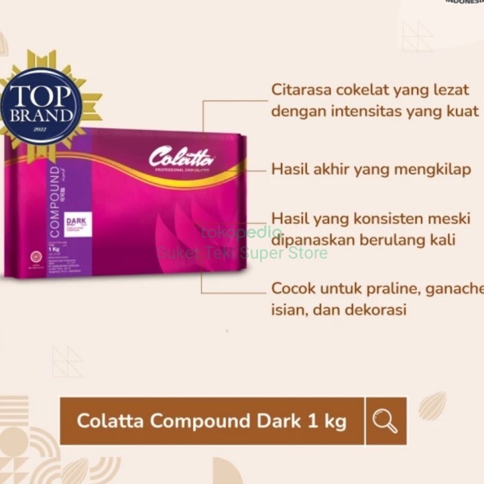 

Ready COLATTA Dark Compound Chocolate 1kg GOJEK