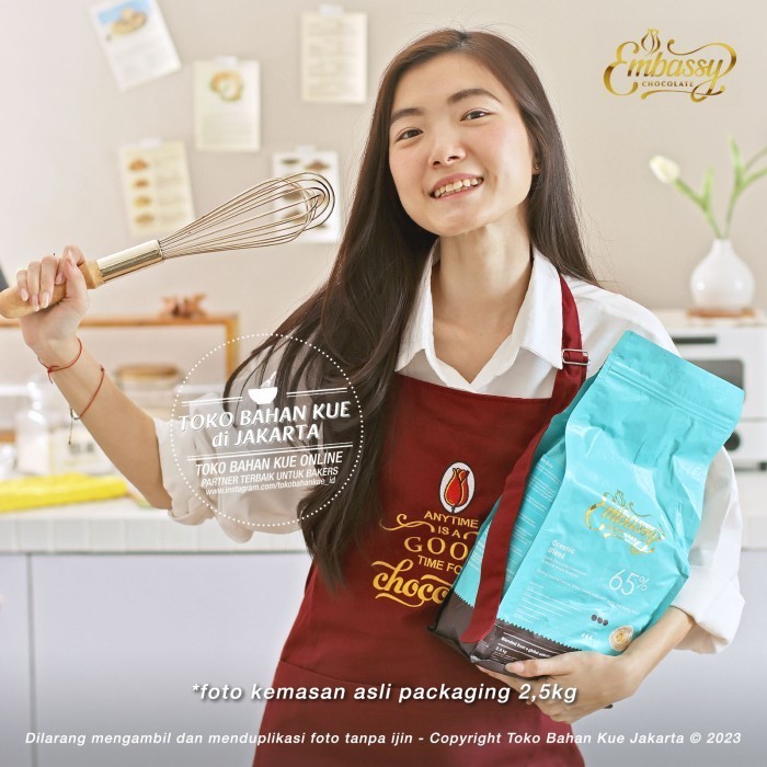 

Ready Embassy Chocolate - Oceanic 65% 2,5kg Dark Couverture Tulip Cokelat