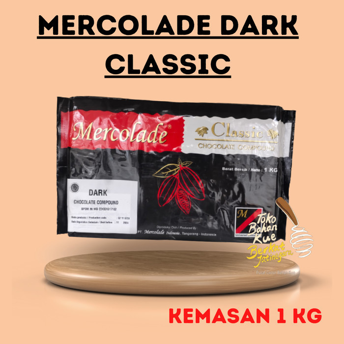 

Ready MERCOLADE CLASSIC DARK COMPOUND /COKLAT DARK COMPOUND KEMASAN 1 KG