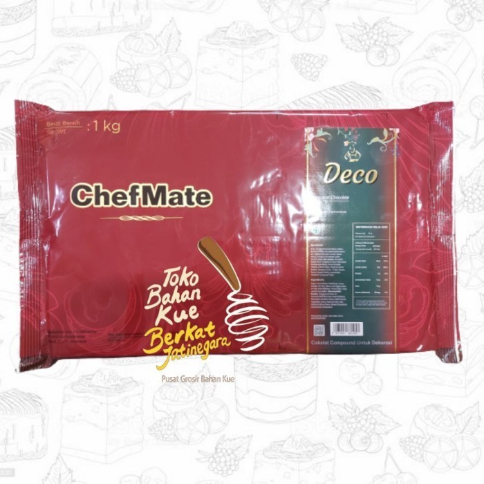 

Ready CHEFMATE BLOK DECORATION 1 KG / COKLAT COMPOUND DEKORASI