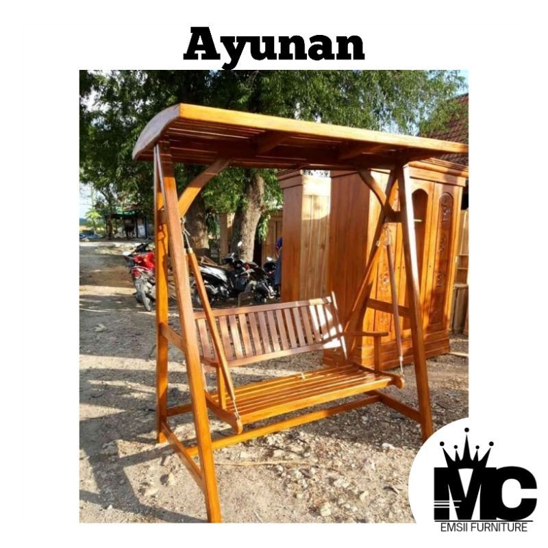 Ayunan Kayu Teras Rumah Ayunan Kayu Jati Ayunan Kayu Jati Jepara Ayunan Kayu Outdor