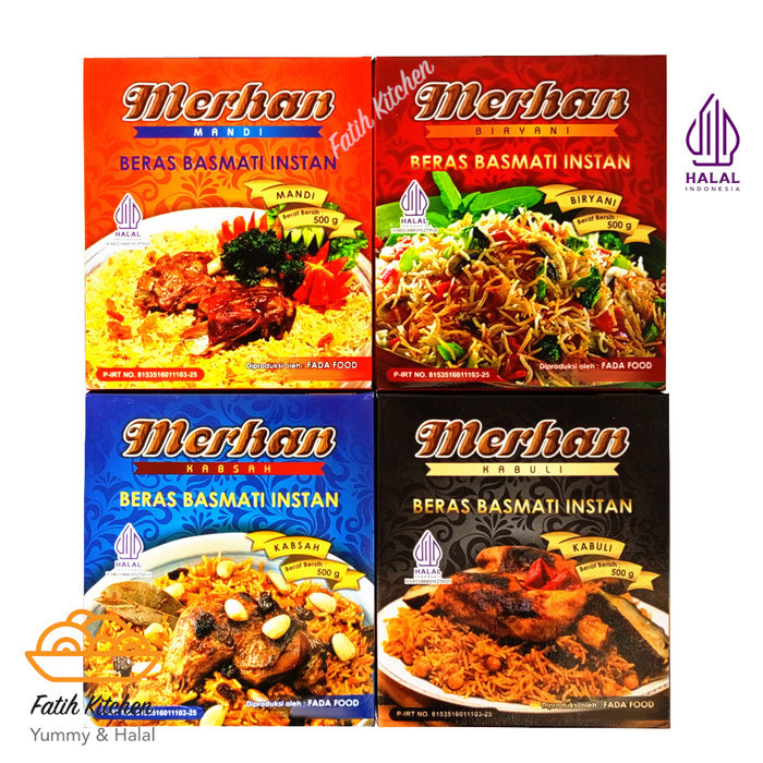 

Ready Merhan Original 500 gram varian Briyani, Mandhi, Kabuli, Kabsah