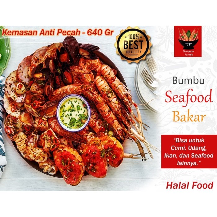 

Ready Kemasan Anti Pecah - Bumbu Seafood Bakar 640 Gr merk Tomyam Family