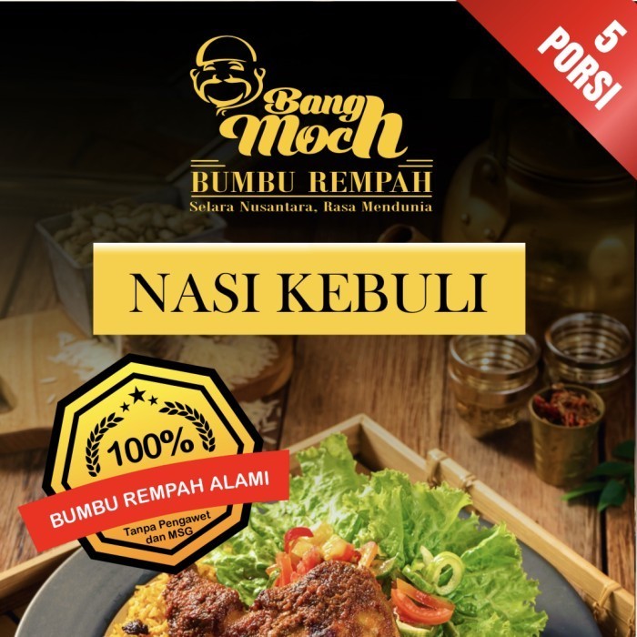 

Ready Nasi Kebuli/Biryani/Mandhi Instan BANG MOCH Dgn Beras Basmati