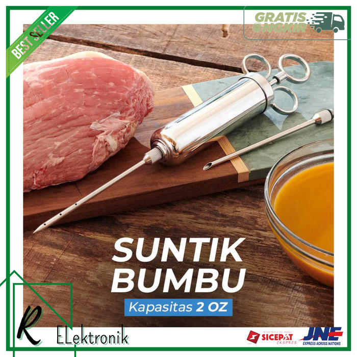 

Ready IYouNice Suntik Suntikan Bumbu Daging Ayam 3 Needles 2 Brush 2OZ
