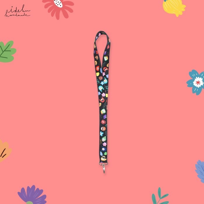 

Black Faces Lanyard