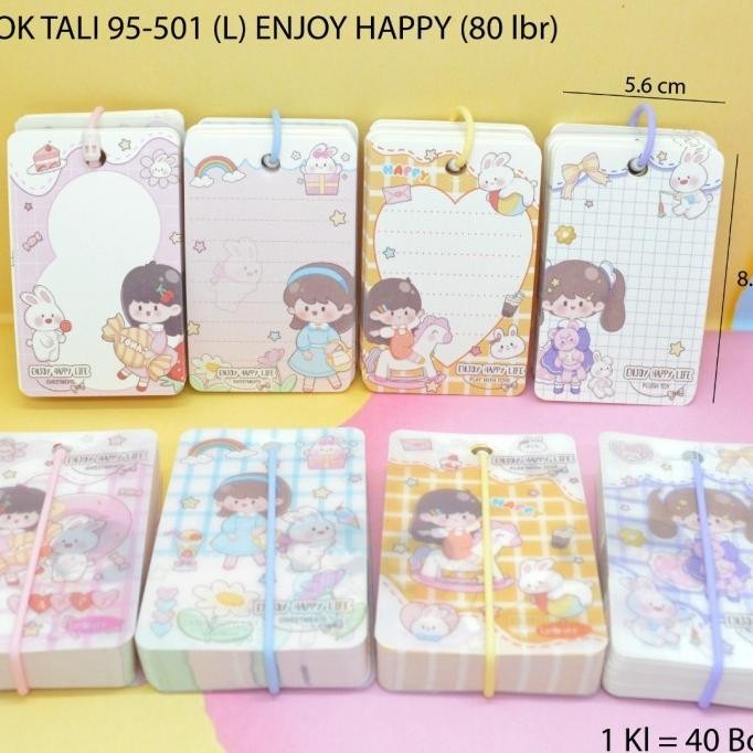 

memo book tali motif enjoy happy life satuan