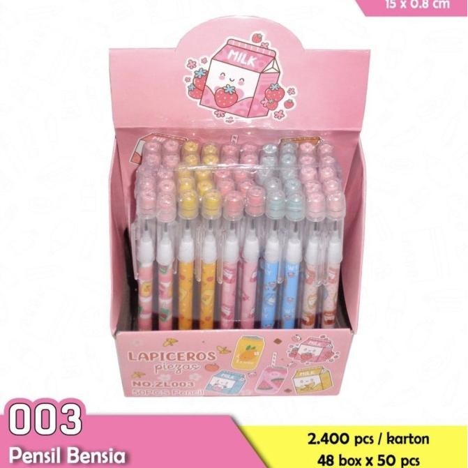 

pensil susun motif milk satuan