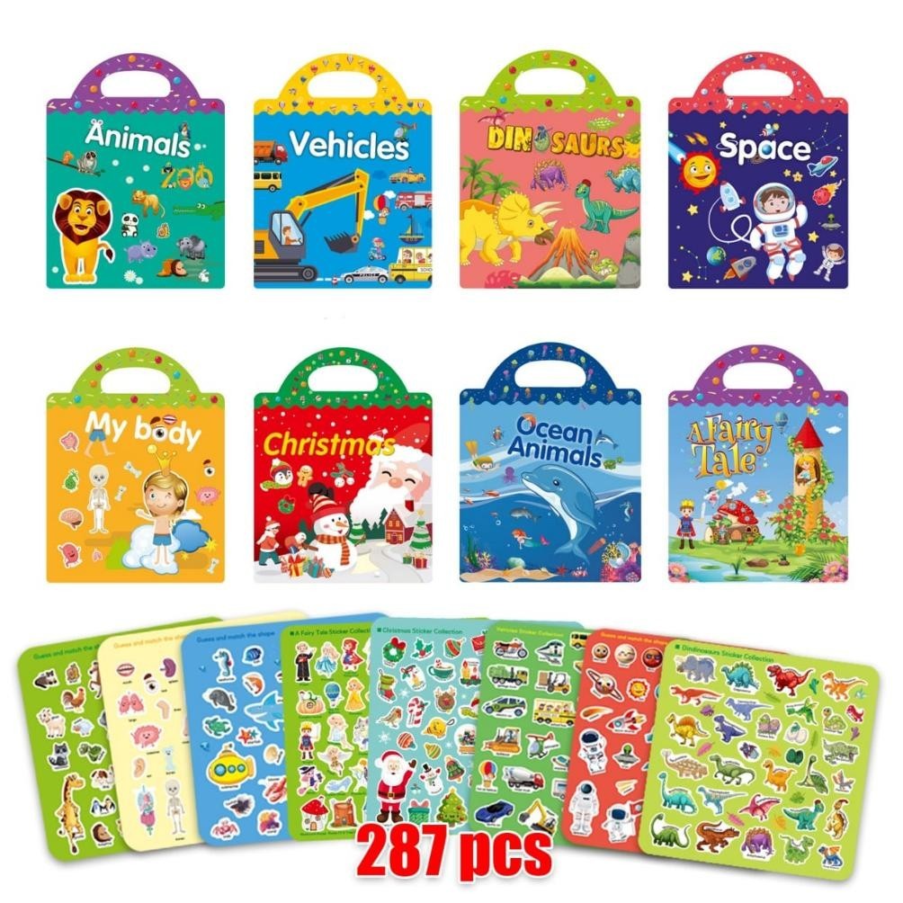 

Wd Buku Stiker Anak Reusable Sticker Diy Bag Style Book Sticker Puzzle Sticker Activity Book Mainan Edukasi Anak