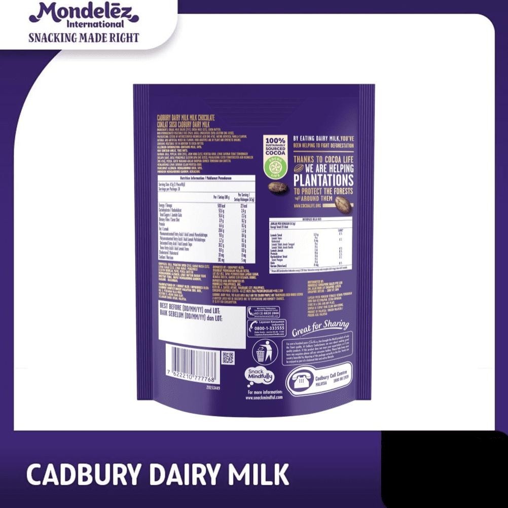 

Cadbury Dairy Milk Cokelat Sharebag Isi 18 - Edisi Ramadhan