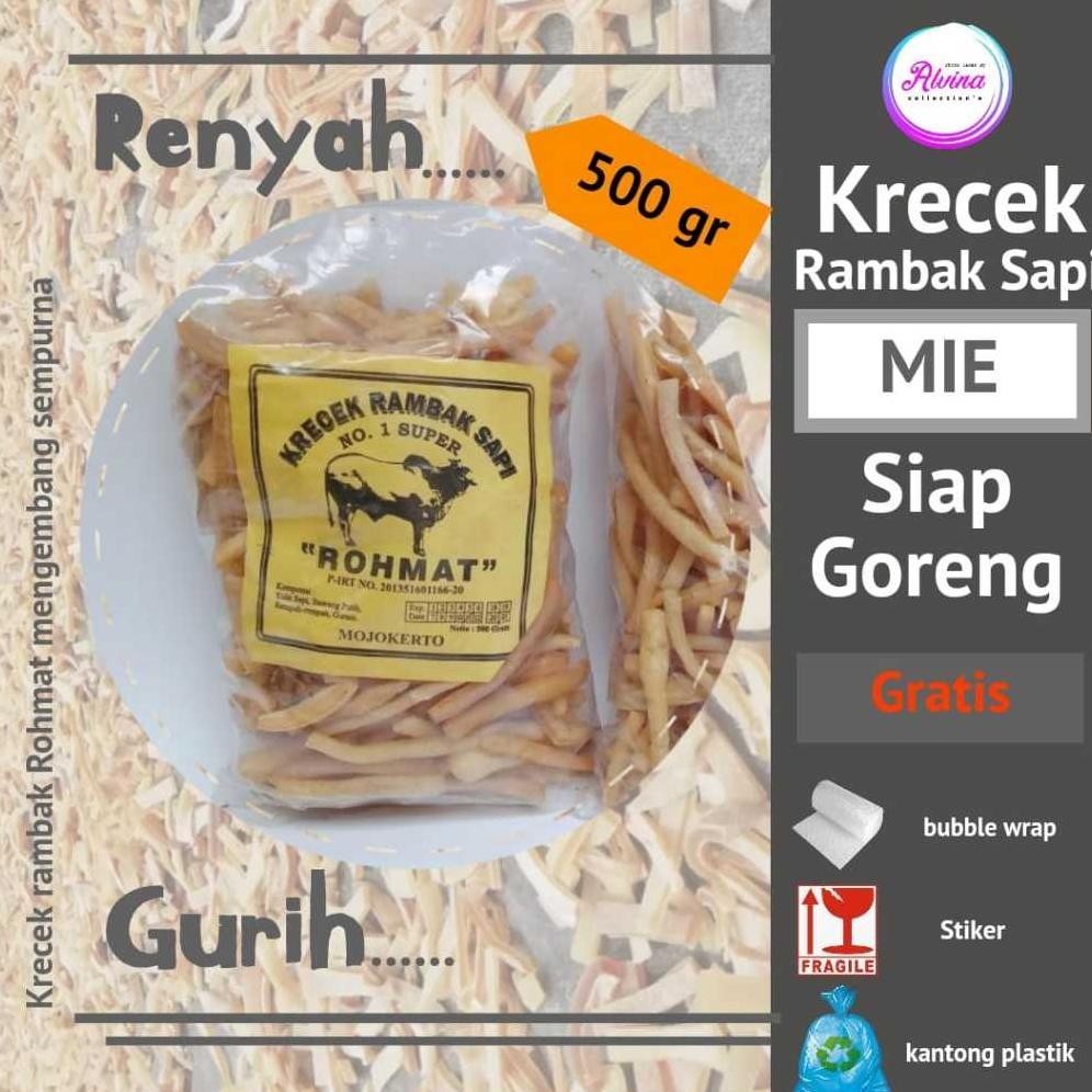 

Krecek Rambak Sapi Rohmat Stik Dan Dadu Siap Goreng Gurih Dan Nikmat