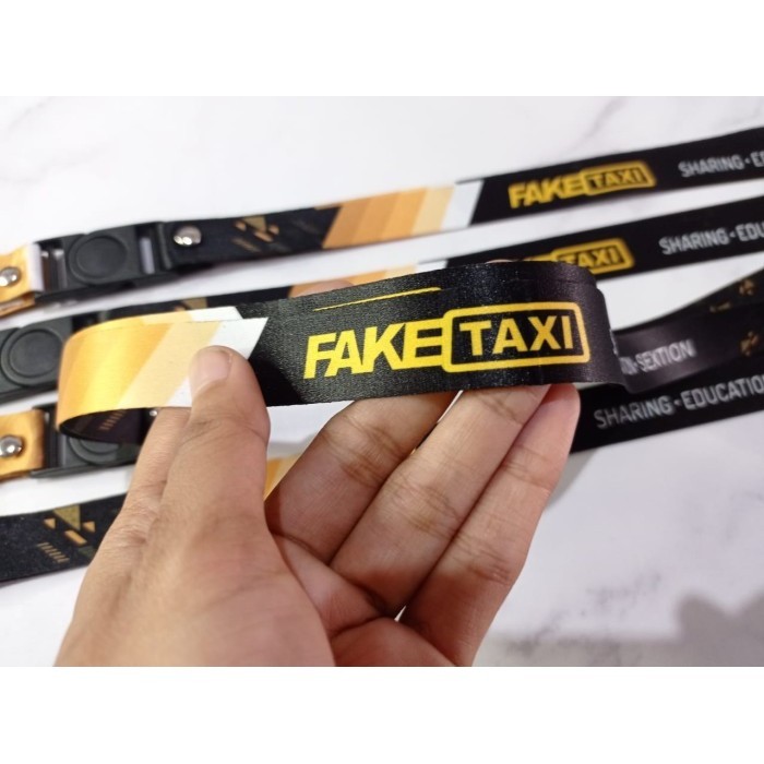 

Fauma Lanyard Custom Fake Taxi Full Design Printing Surabaya