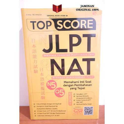 

Buku Soal Tes Bahasa Jepang : TOP SCORE JLPT N5 MATERI SOAL PEMBAHASAN