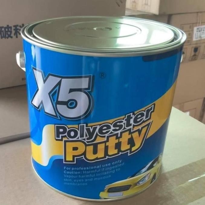 Dempul Mobil / Polyester Putty X5 Include Hardener Gallon 4.5 Kg Kualitas Premium