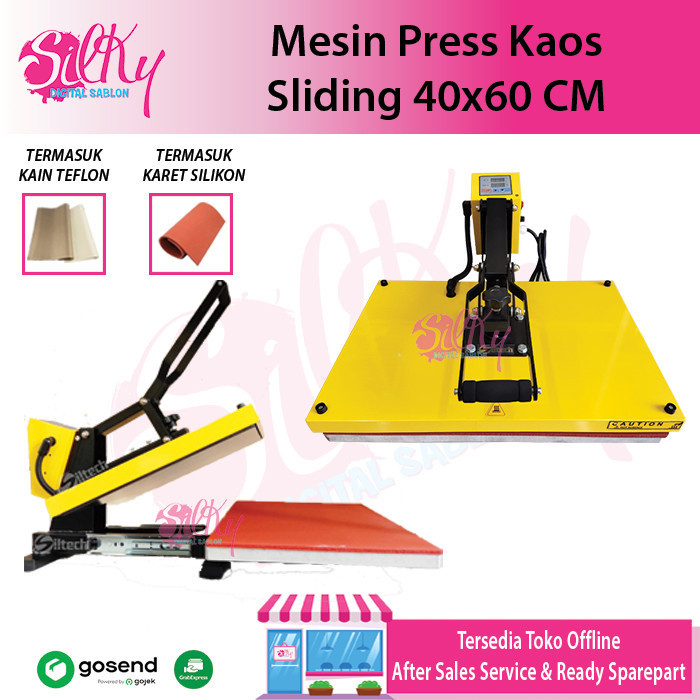 Mesin Press Kaos Sliding 40X60 / Mesin Press Kaos Tarik