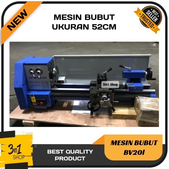 MESIN BUBUT BESI BV20L / BENCH LATHE BV20I / BUBUT MINI 52 CM