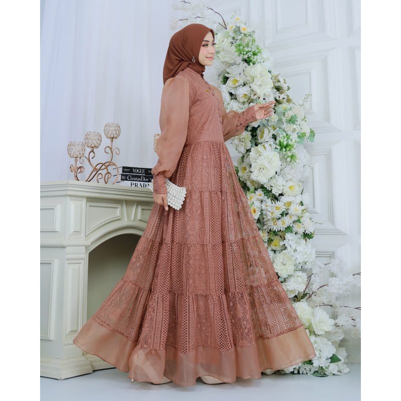 DRESS FULL BRUKLAT MALIKA MIX ORGANZA