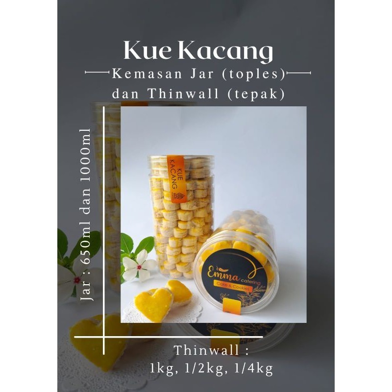 

KUE KACANG | KUE KERING HOMEMADE FRESH | TOPLES TABUNG 1000ML | EMMA CATERING CAKE&COOKIES