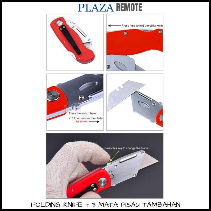 

TERBARU FOLDING KNIFE + 3 MATA PISAU TAMBAHAN CUTTER AKRILIK UKIR DIY DLL !