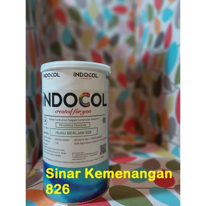 

[DIAJENG SHOP] Pewarna makanan Indocol Brilliant Green 826 - hijau berlian; 1 kg GRATIS ONGKIR