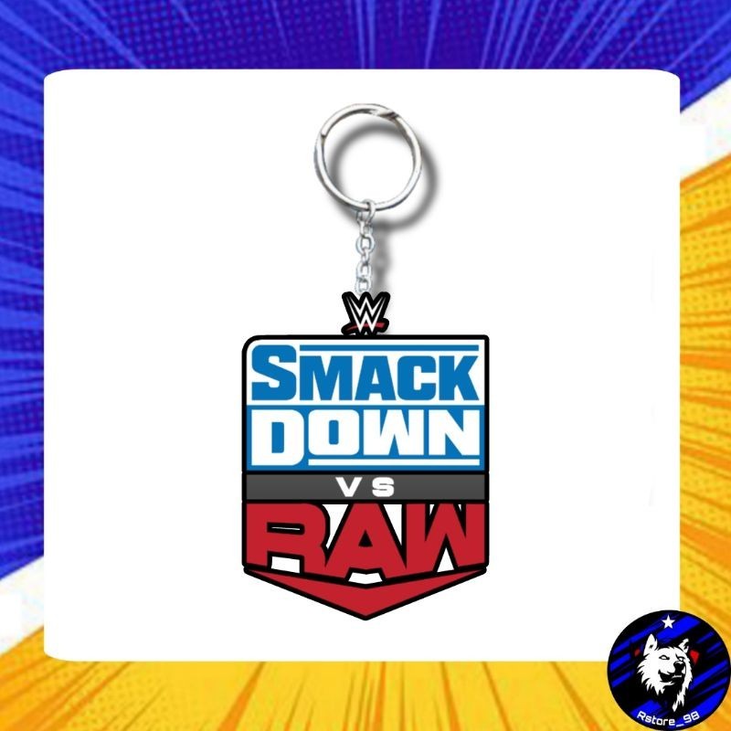 (BEST QUALITY) KEYCHAIN GANTUNGAN KUNCI SMACKDOWN RAW