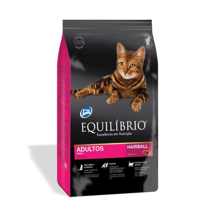 Equilibrio Adult HairBall 7.5kg Makanan Kucing Equil Adult 7,5kg