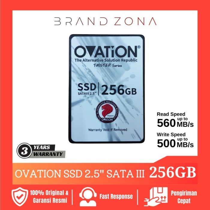 OVATION SSD 256GB 2.5" SATA3 INTERNAL SSD SATA III 256 GB GARANSI 3THN ORIGINAL BEST QUALITY