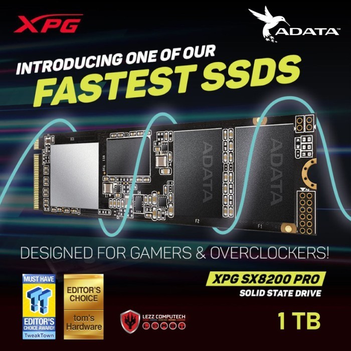 ADATA XPG SX8200 PRO 1TB 3D NAND NVME PCIE GEN3X4 M.2 2280 SSD ORIGINAL BEST QUALITY
