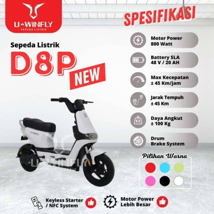 sepeda listrik uwinfly D8P 800watt