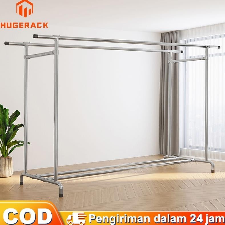 Rak Gantungan Baju Besi Gantungan Baju Berdiri Gawang Baju Stand Hanger Jemuran Baju Jemuran Besi