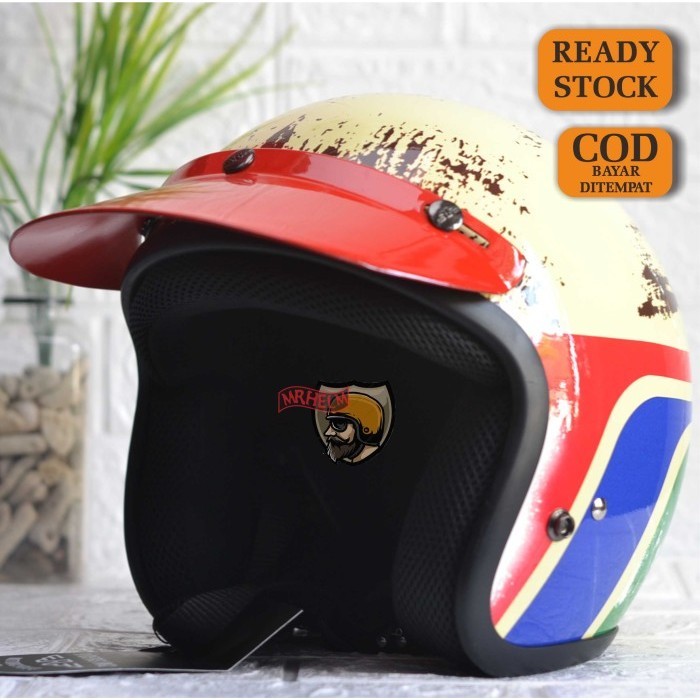 HELM BOGO RETRO SADA TAYENG ORIGINAL PREMIUM QUALITY ( MR HELM )