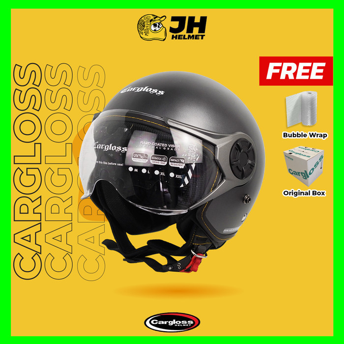 HELM CARGLOSS YR HIJAU ARMY (HALF FACE/HELM RETRO/CLASSIC/KLASIK)