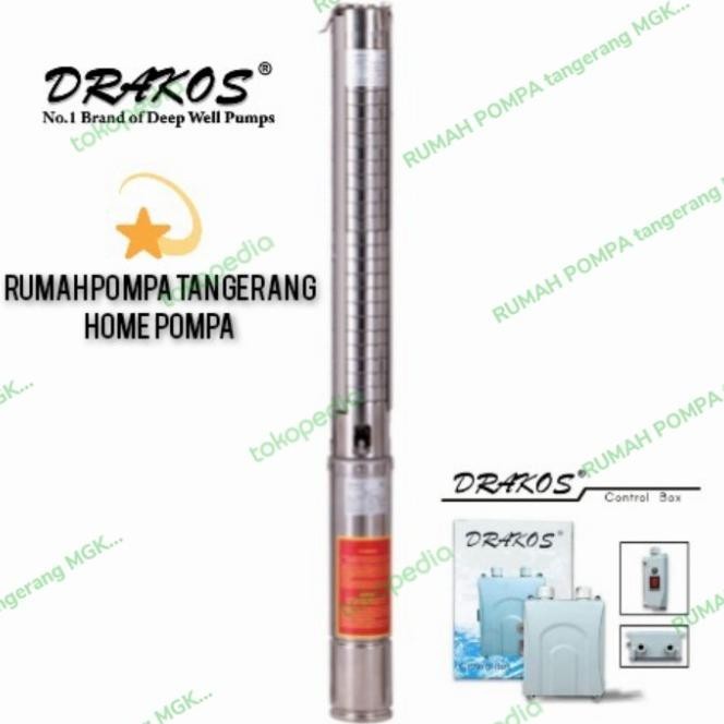 Pompa Satelit 2Hp 1Phase 4Inch Drakos 4Dfs3/25 Submersible Pump Drakos