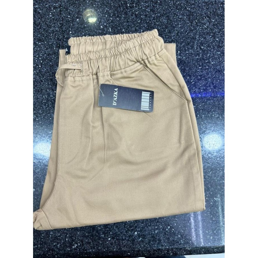 CELANA CHINO WANITA PINGGANG KARET SLIM FIT KATUN TWILL/CHINO WANITA