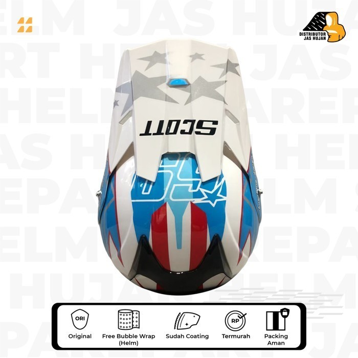 HELM CROSS ANAK MOTIF/HELM CROSS ANAK FULLFACE MVSTAR SCOTT