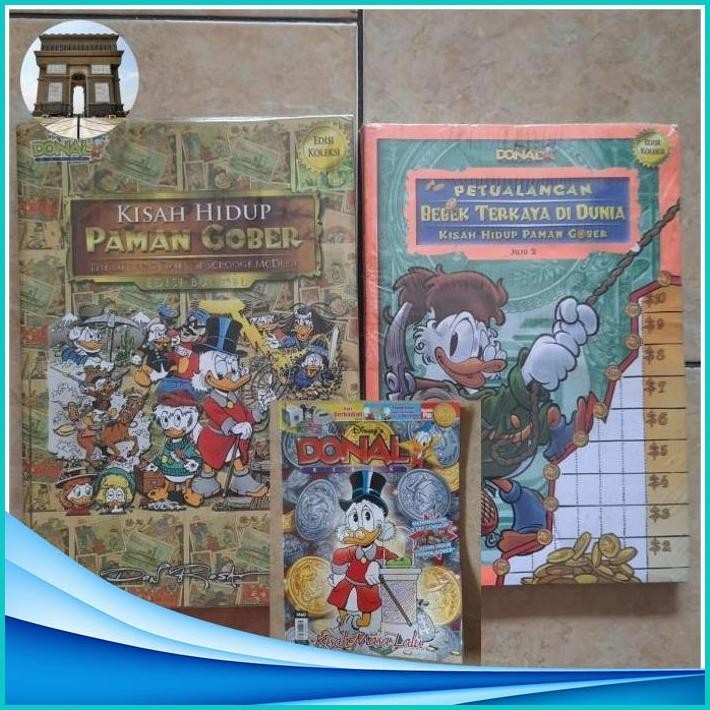 (KDR) SET 3 PCS KOMIK DONAL KISAH HIDUP PAMAN GOBER 1 & 2 PETUALANGAN BEBEK TERKAYA EDISI BUNDEL KOL