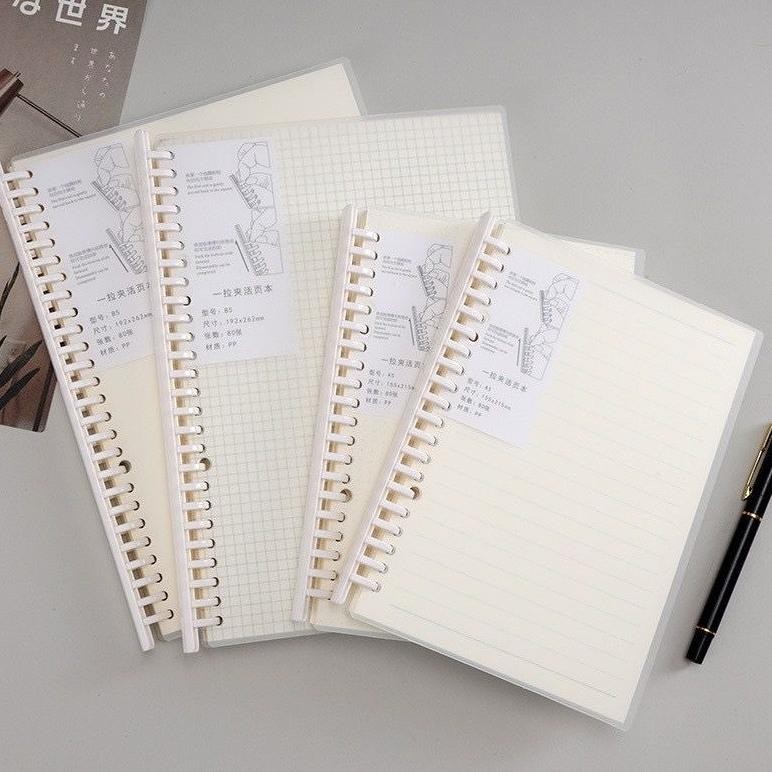 

jg-8 Notebook Buku Binder A5 & B5 Note Spiral Ring Model ( Garis, Polos, Dotted , & Grid ) - 80 lembar Premium