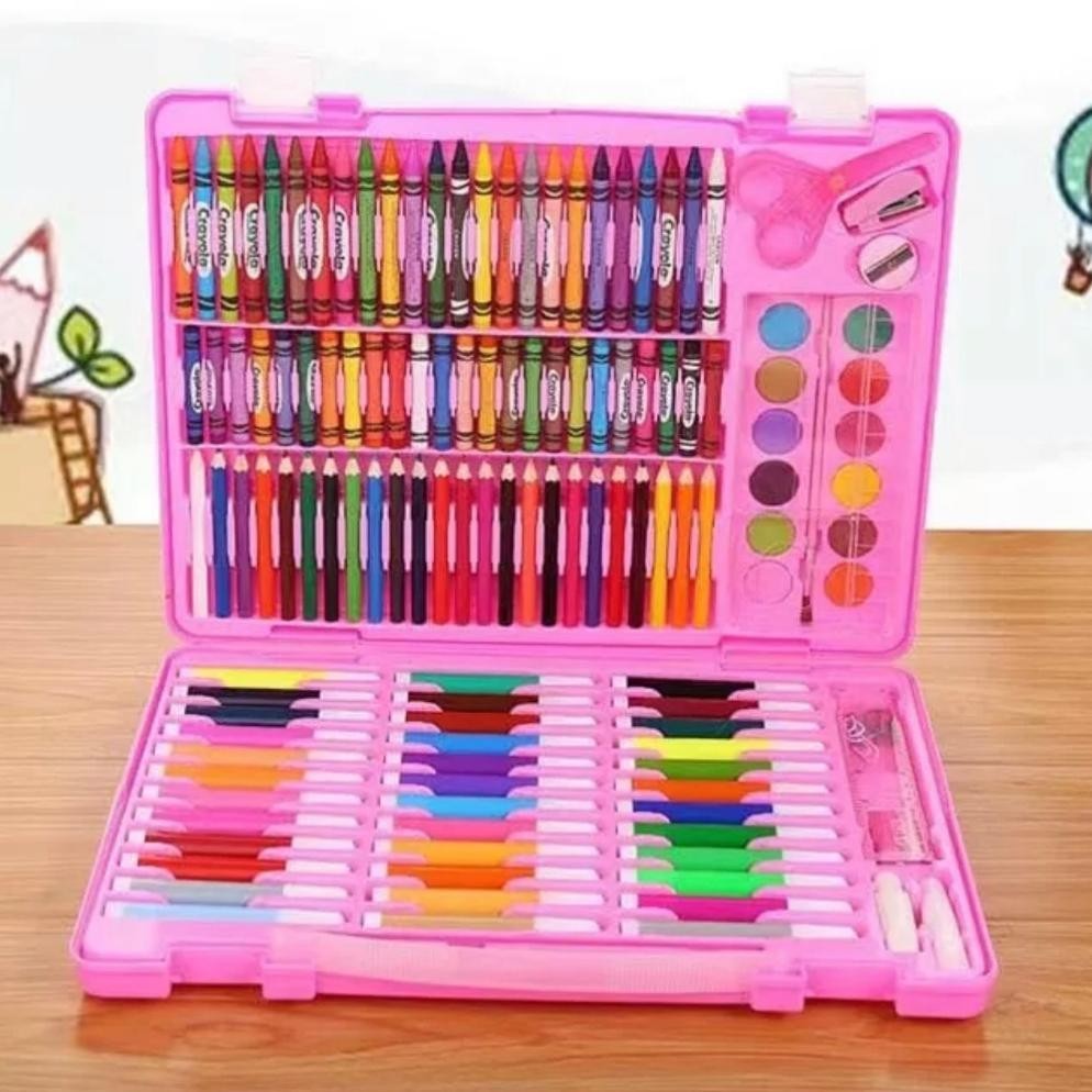 

uk-75 PENSIL CRAYON 208pcs SET/ ALAT MENGGAMBAR DAN MEWARNAI Murah