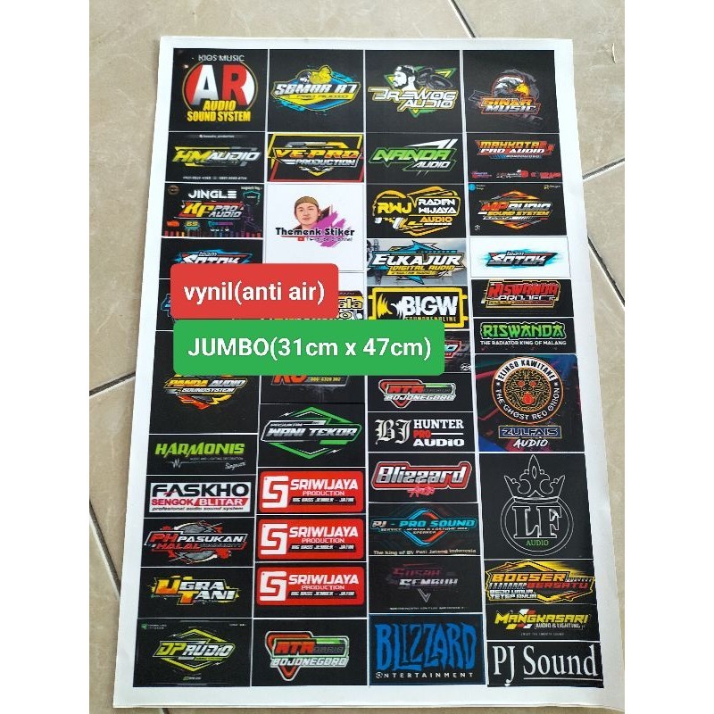 

STIKER AUDIO | STIKER SOUND | STIKER SOUNDSYSTEM | STIKER ANTI AIR | STIKER VYNIL | STIKER PACK | STIKER 1 LEMBAR Ukuran 31cmx47cm