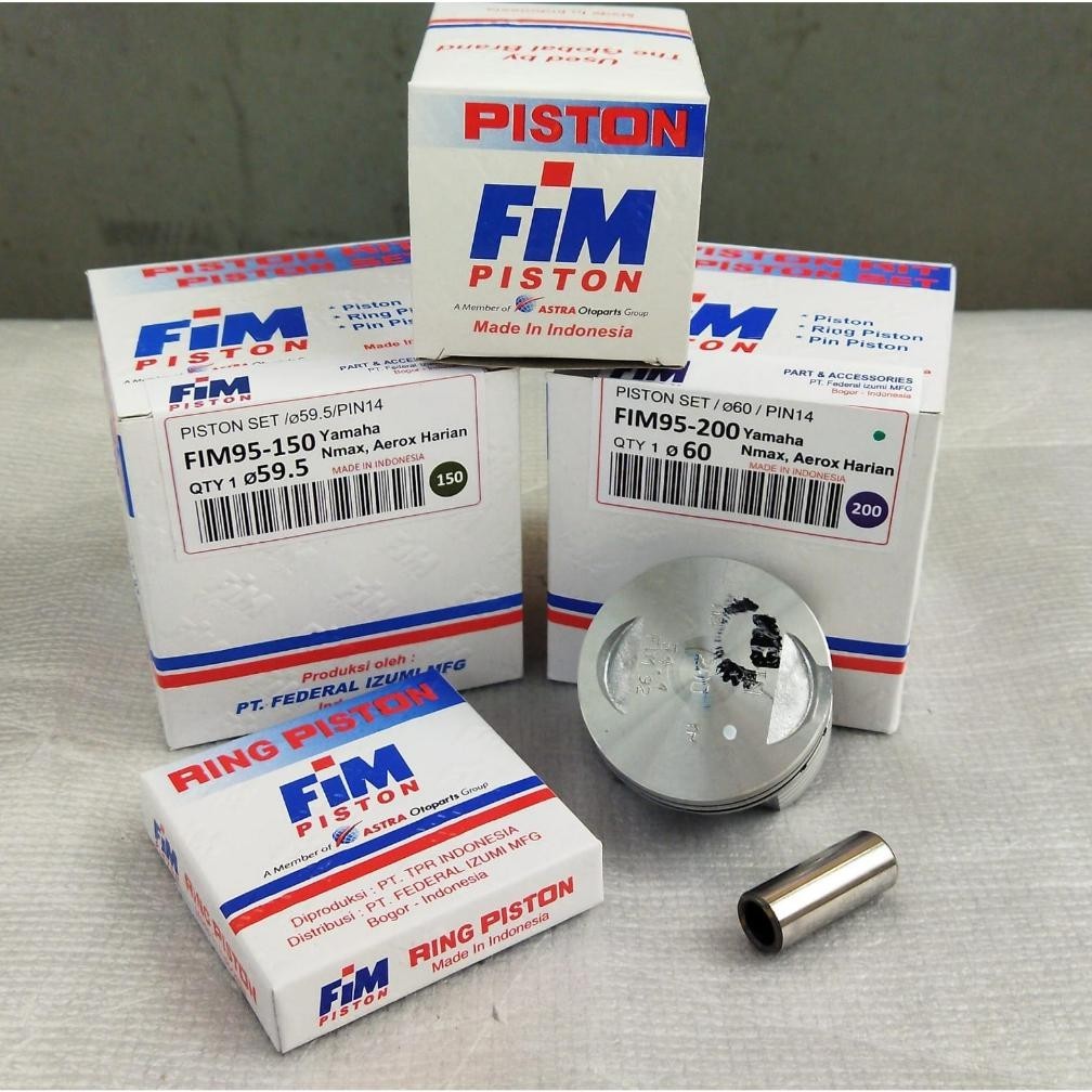 Cet Seher Piston Nmax/Aerox 58 58,5 59 59,5 60 Pin 14 (Harian) Pin 14 Fim Promo