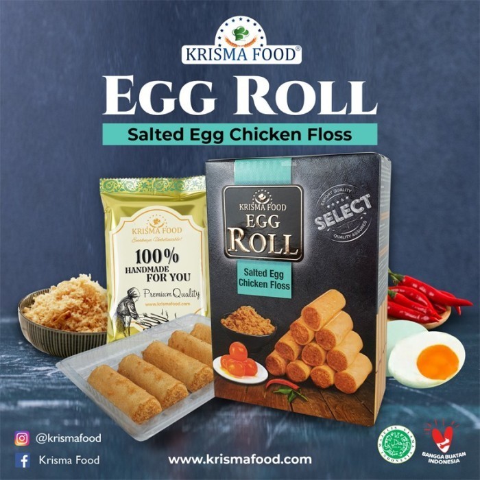 CHICKEN FLOSS EGG ROLL KRISMA FOOD KEMASAN DUS
