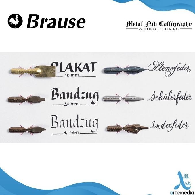 

Pena Kaligrafi Brause Nib Holder & Metal Nib Set Calligraphy Writing